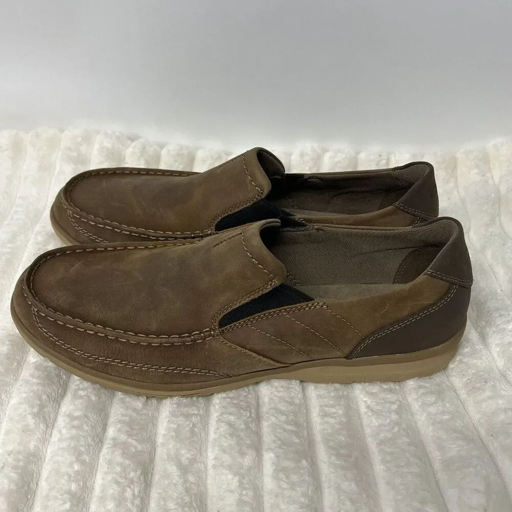 Clark’s Men’s Slip On Leather Shoes Tan 12M